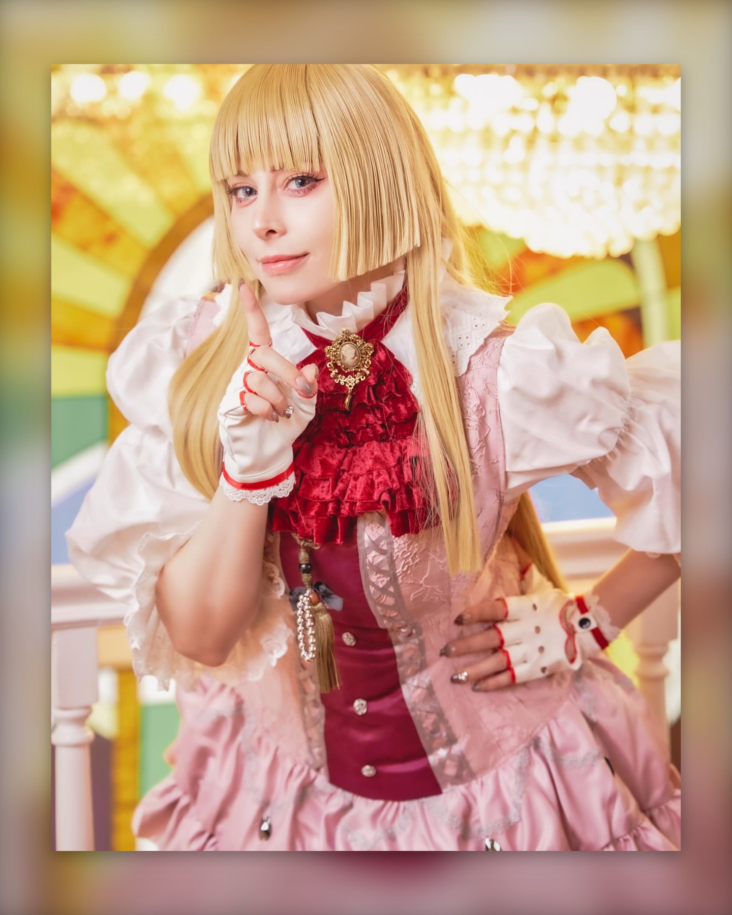 Blonde lolita dress cosplay