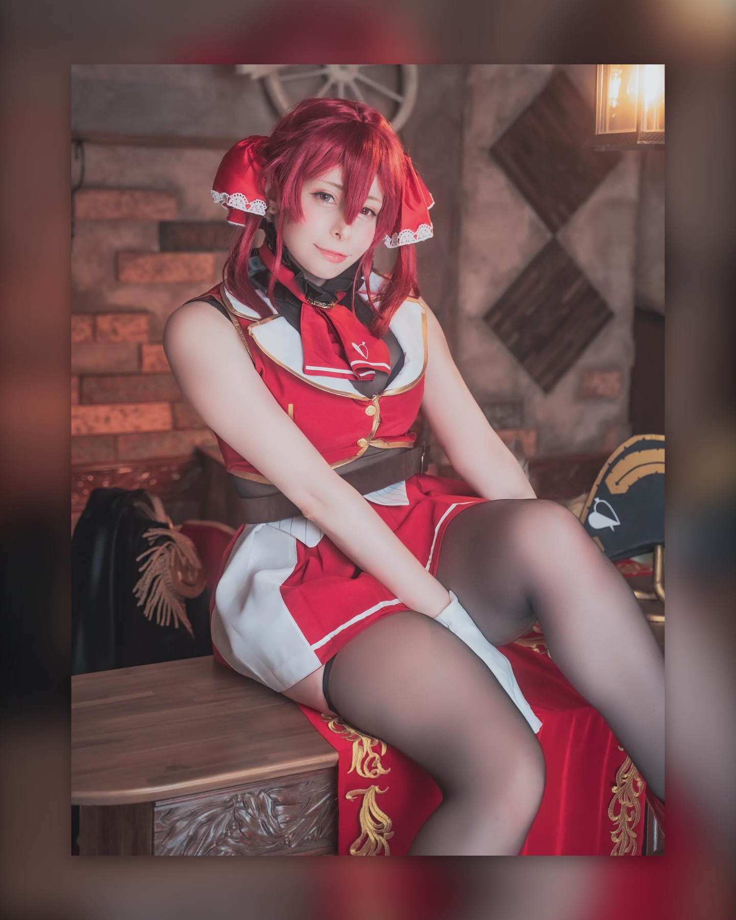 Red captain outfit cosplay